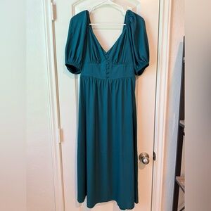 Express Teal Midi Dress